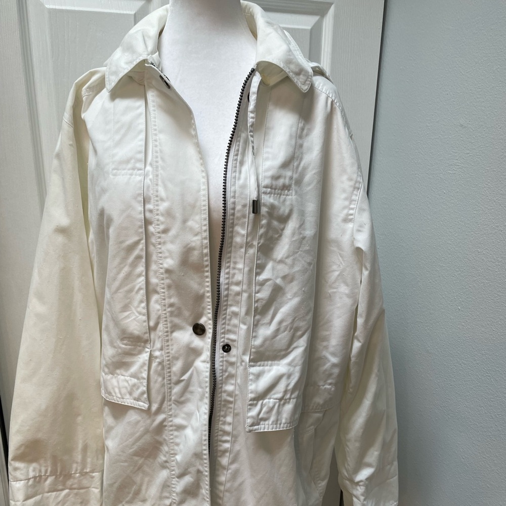 London Fog White Utility Jacket